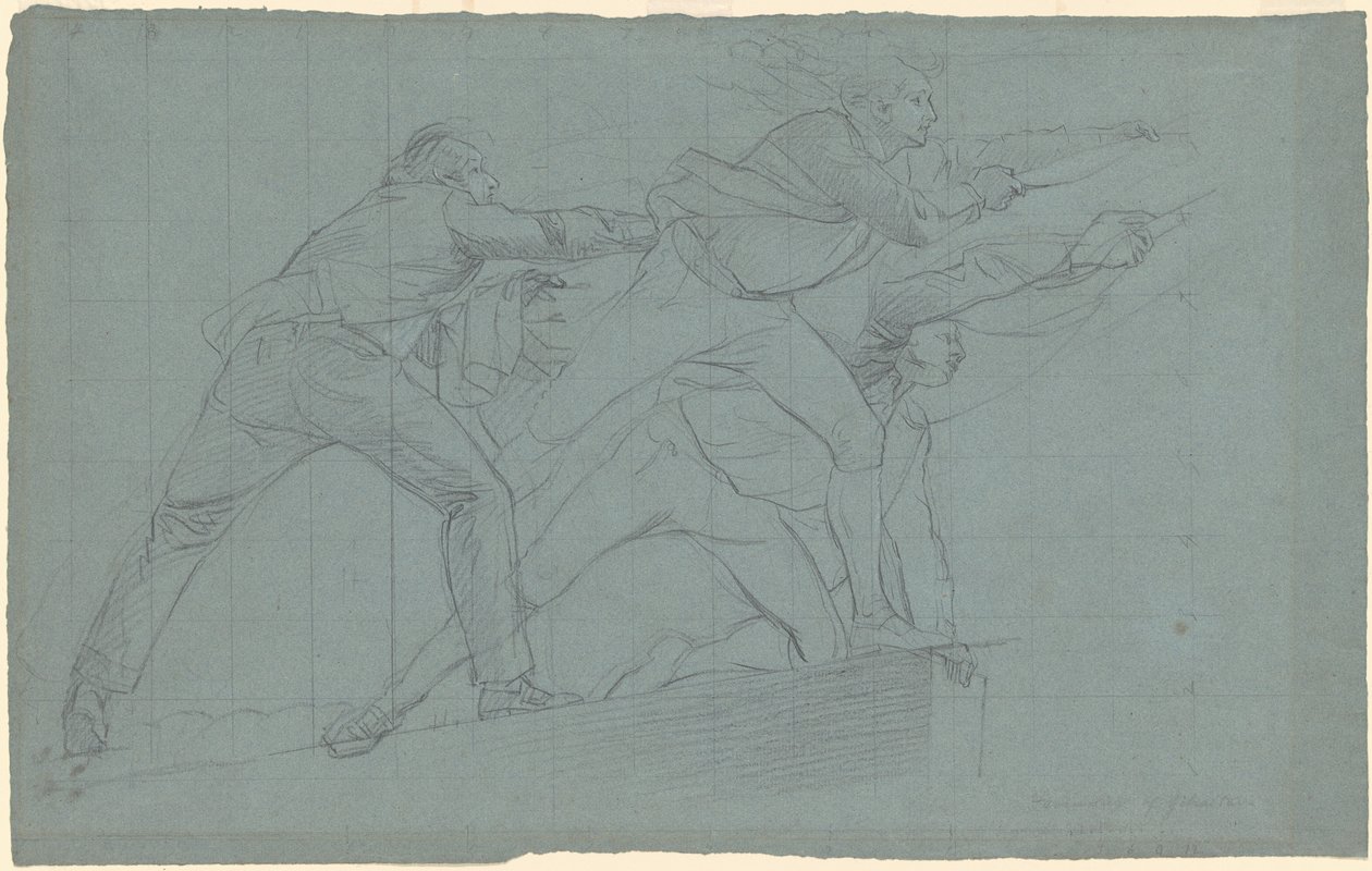 Studie für "Die Niederlage der schwimmenden Batterien bei Gibraltar" von John Singleton Copley