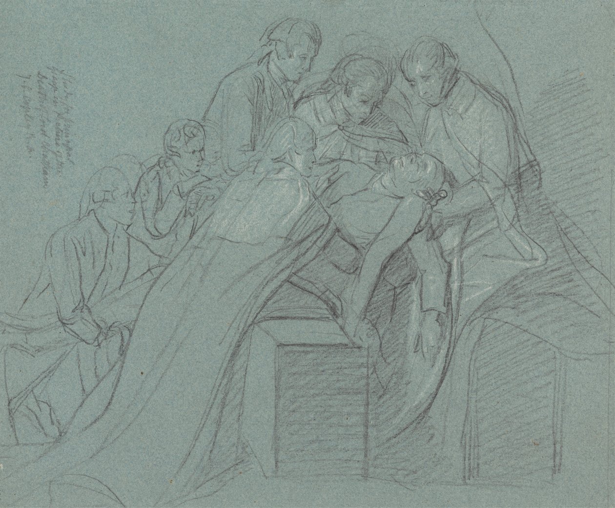 Studie für die zentrale Gruppe im "Tod des Earl of Chatham" von John Singleton Copley