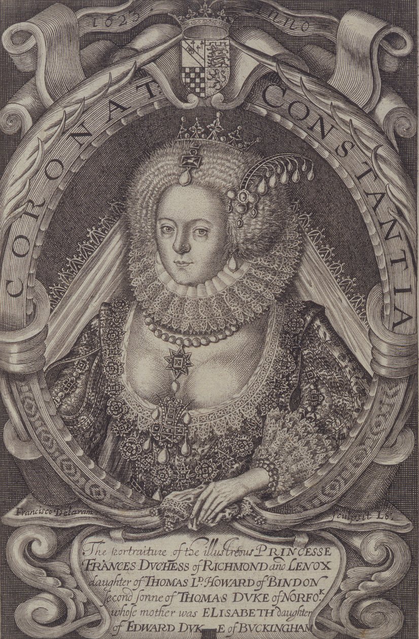 Frances, Herzogin von Richmond (1578-1639) aus Generall Historie of Virginia, 1624 von John Smith 2