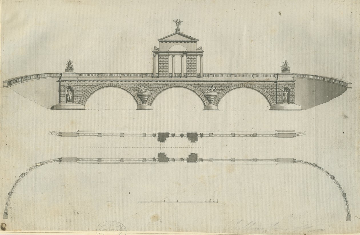 Chillington Park - Vorgeschlagene Brücke von John Soane