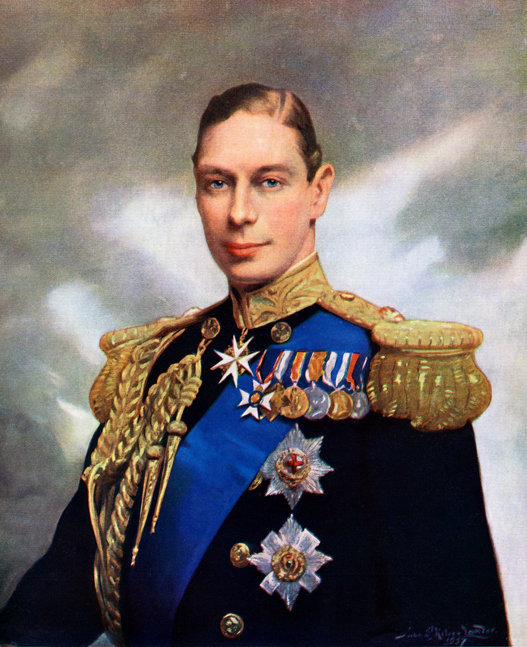 Krönungsporträt von König George VI. im Jahr 1937 von John St. Helier Lander