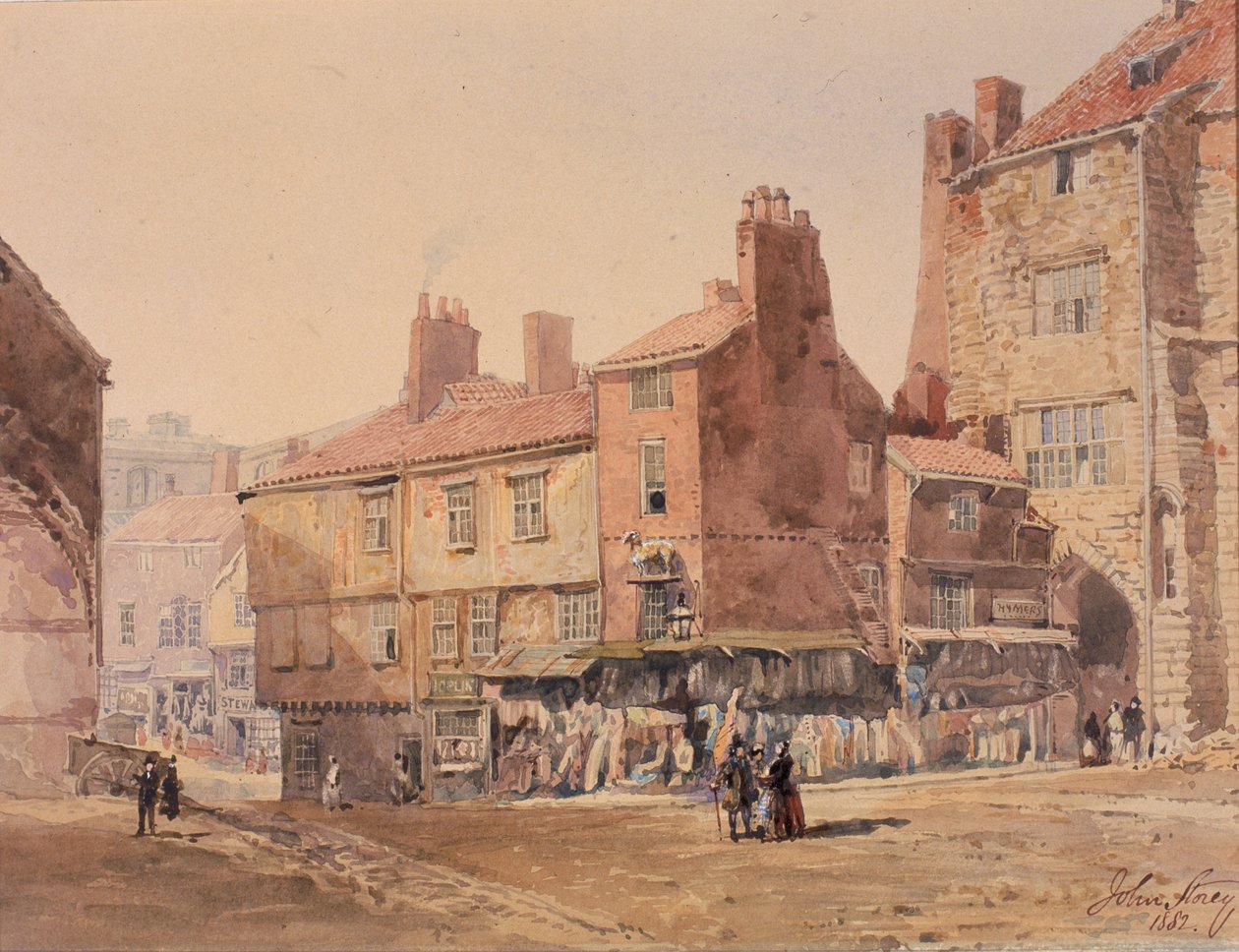 Häuser, King Street, in der Nähe des Black Gate von John Storey