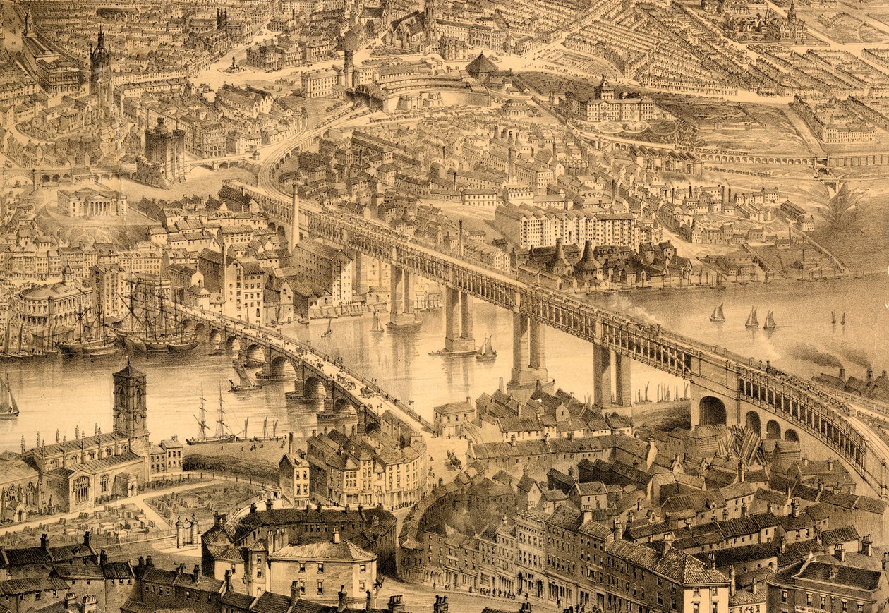 Newcastle upon Tyne zur Zeit von Königin Victoria, 1864 von John Storey