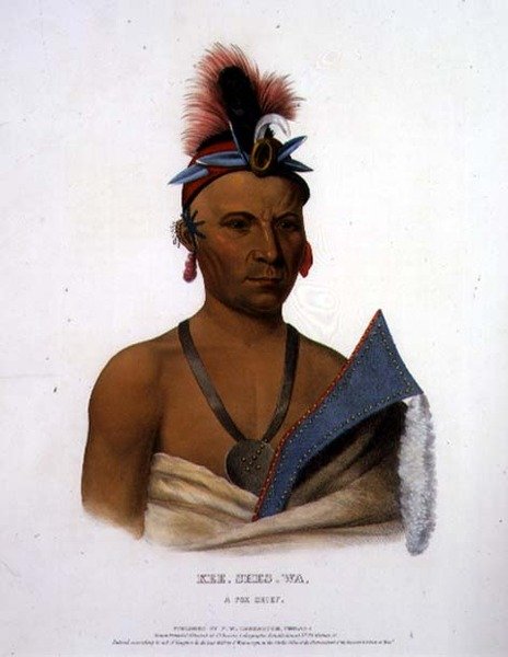Kee-Shes-Wa, ein Fuchs-Häuptling, veröffentlicht von F.O.W. Greenough von John T. Bowen