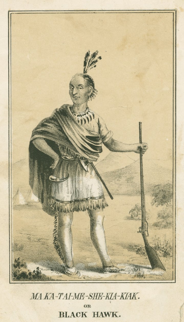 Ma Ka-Tai-Me-She-Kia-Kiak oder Black Hawk, 1840 von John T. Bowen
