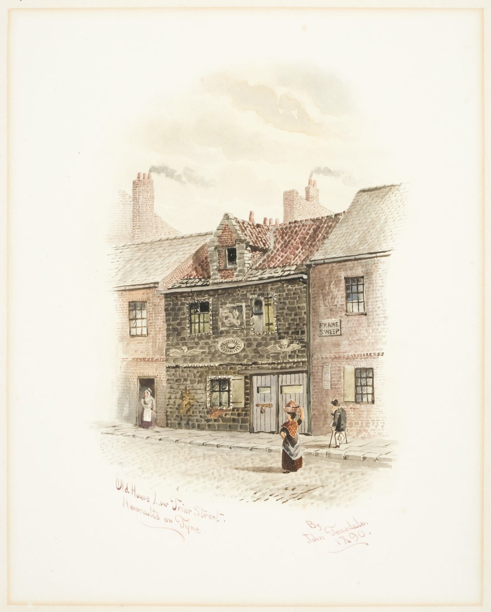 Altes Haus Low Friar Street, Newcastle upon Tyne von John Teasdale