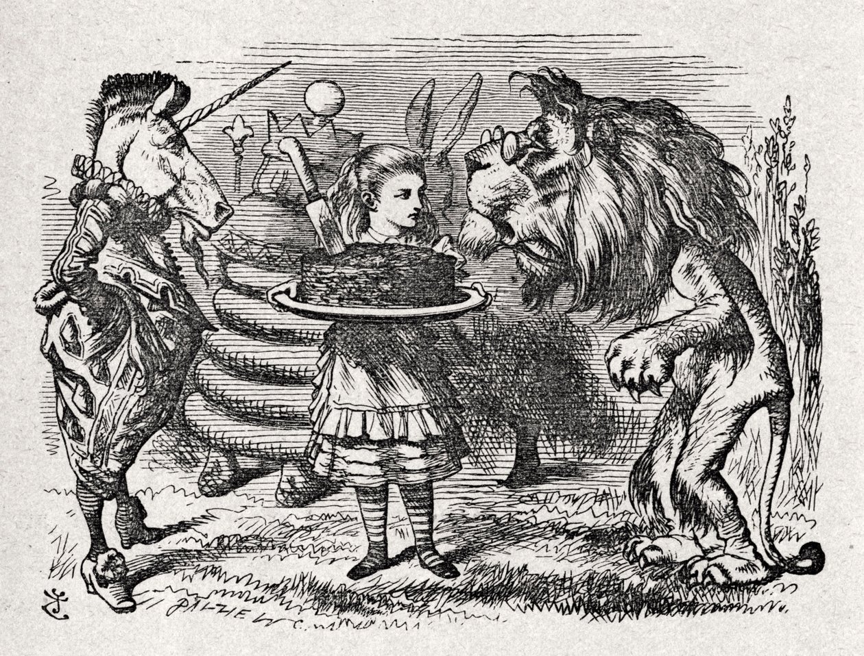 Alice der Löwe und von John Tenniel