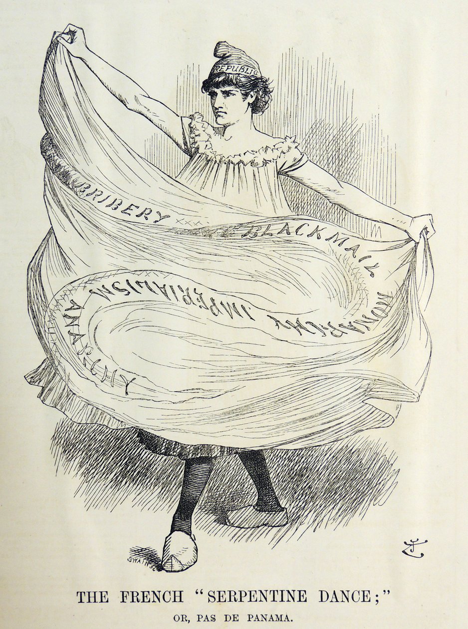 John Tenniel Karikatur über die französischen Machenschaften beim Bau des Panamakanals. Aus 