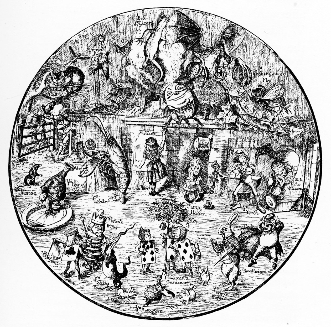 John Tenniels Illustrationen aus Alice im Wunderland von John Tenniel