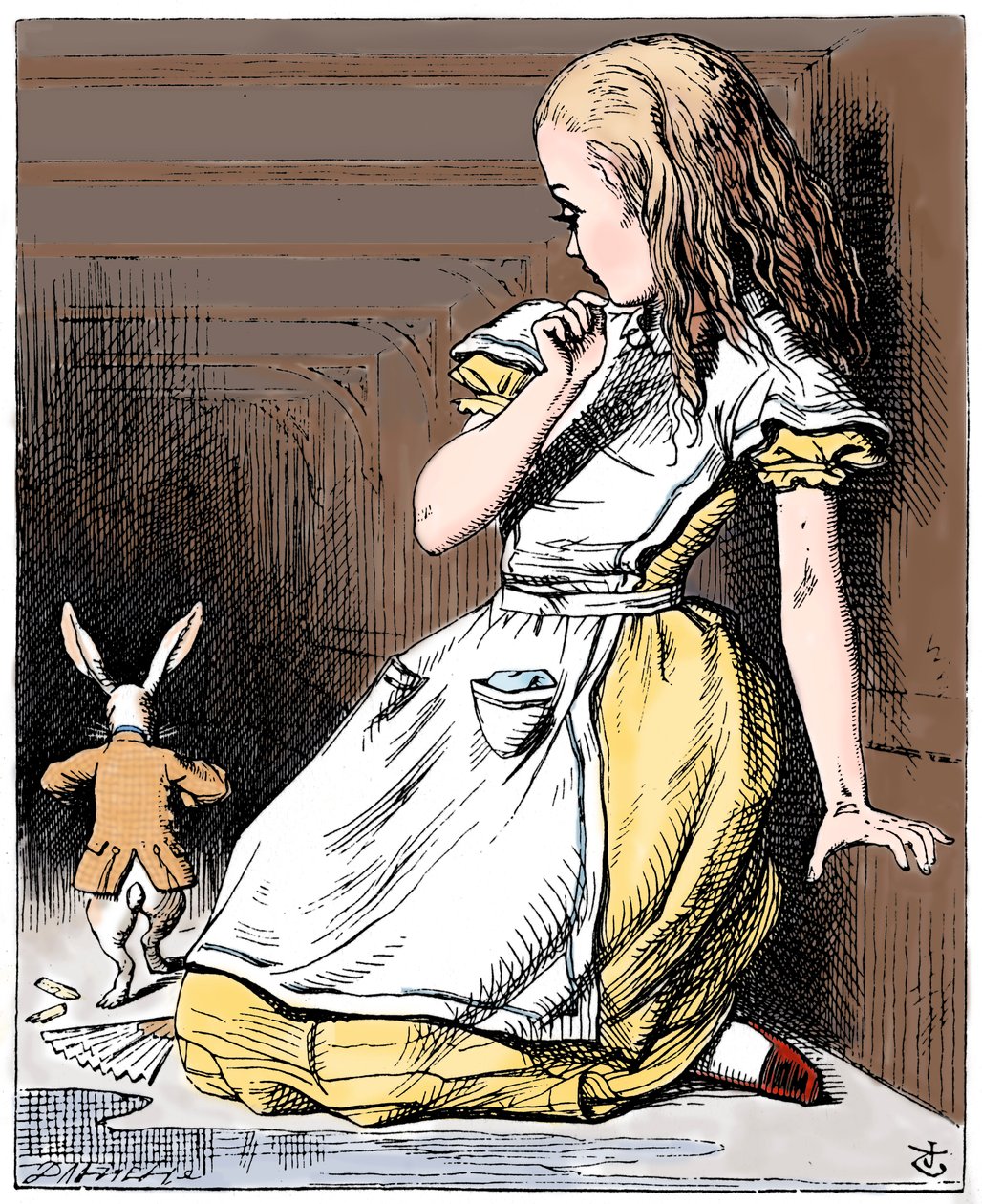 Szene aus Alice im Wunderland von Lewis Carroll, 1865 von John Tenniel