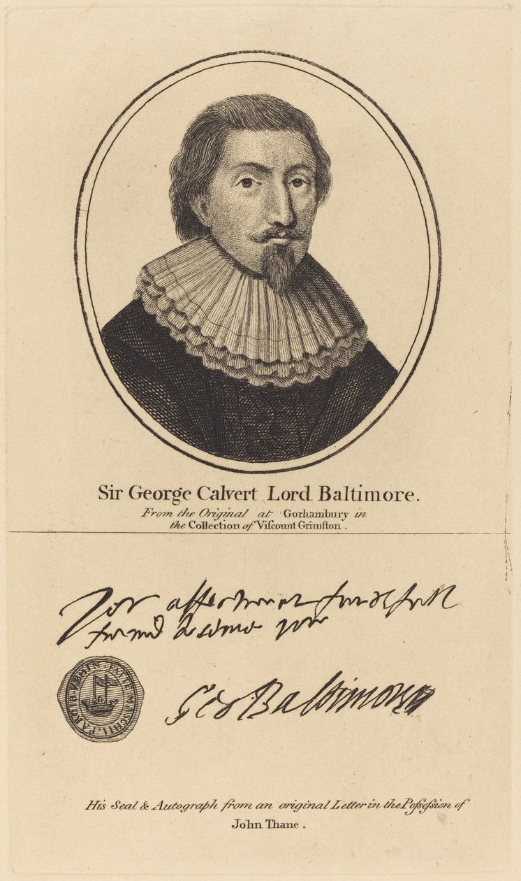 Sir George Calvert, Lord Baltimore von John Thane