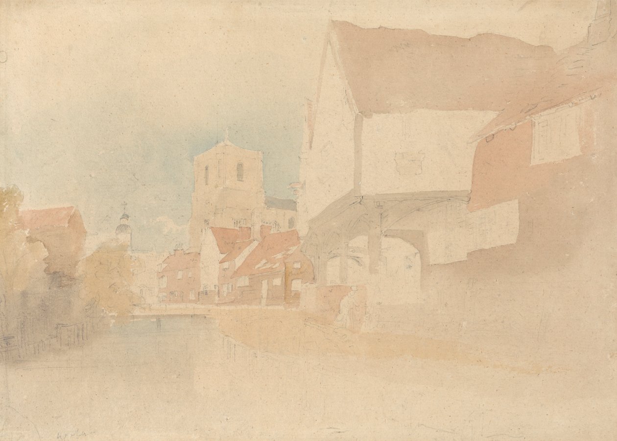 Ein Blick auf Waltham Abbey, Herts, Essex von John Thirtle