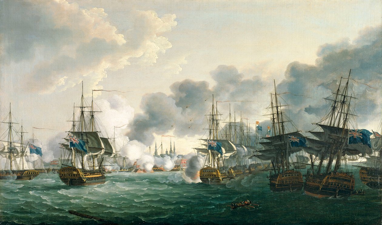 Die Schlacht von Kopenhagen, 2. April 1801 von John Thomas Serres