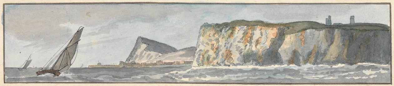 Der Südliche Foreland und Shakespeares Klippe (eine von fünf Zeichnungen auf einer Montage) von John Thomas Serres