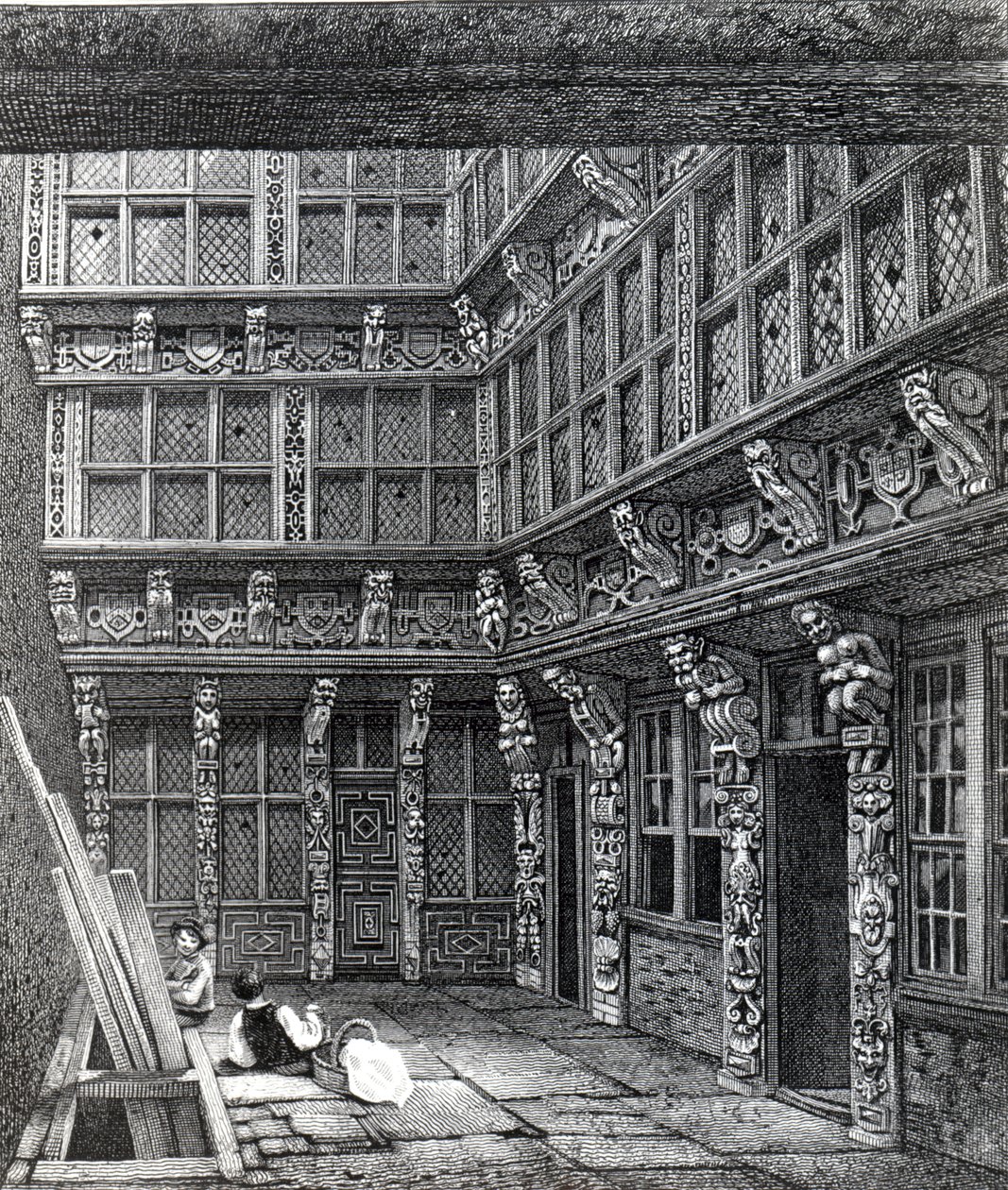 Ein prächtiges Herrenhaus, das kürzlich in der Hart Street, Crutched Friars, stand, veröffentlicht in Smith