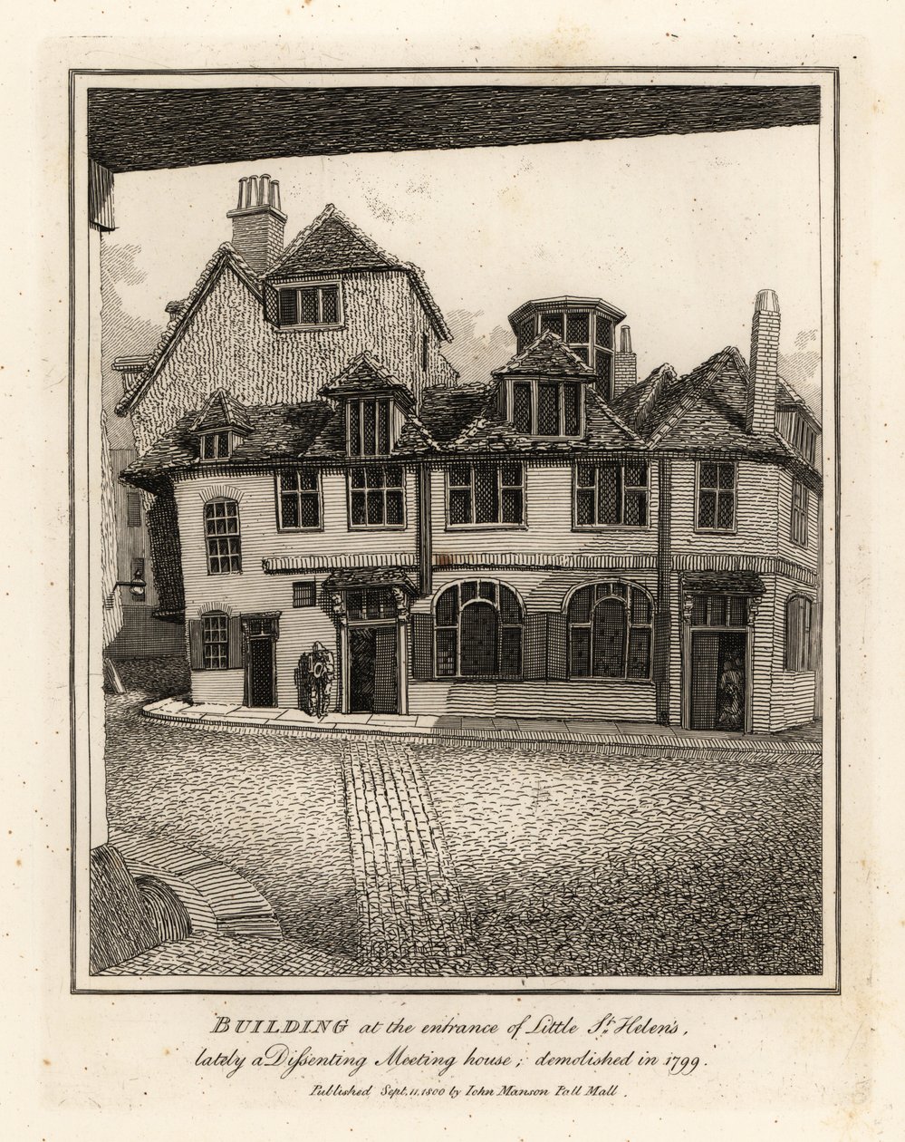 Gebäude am Eingang von Little St Helen