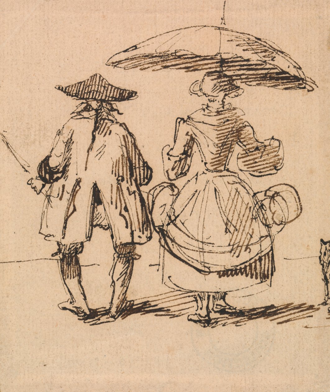 Joseph Nollekens R.A. und Mrs. Nollekens: Das Paar Zirkel und das Paar Messschieber nebeneinander von John Thomas Smith