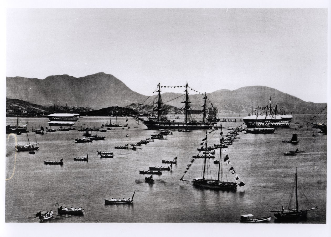 Blick auf den Hafen, Hongkong, aus 