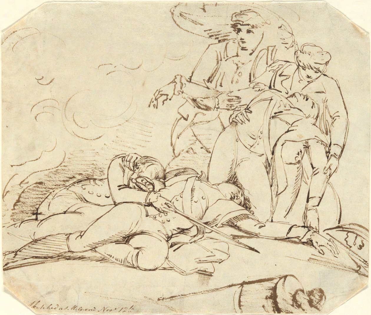 Tod von General Montgomery beim Angriff auf Quebec, 31. Dezember 1775 von John Trumbull