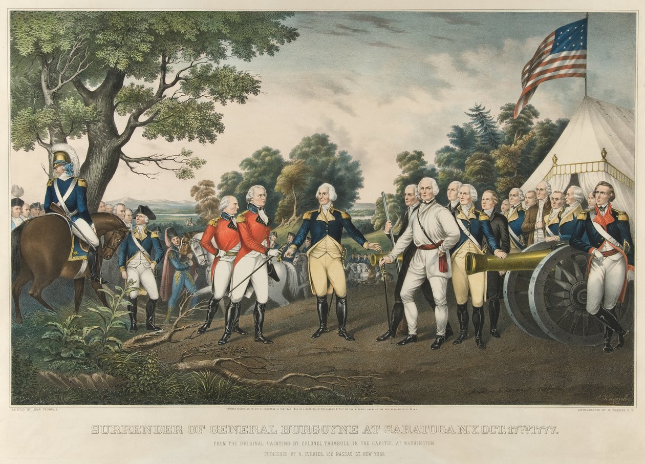 Kapitulation von General Burgoyne in Saratoga, N.Y., 17. Oktober 1777 von John Trumbull