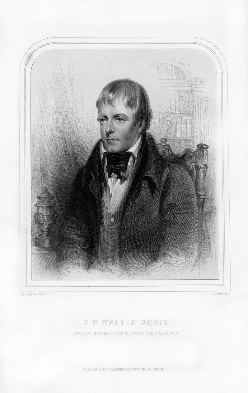 Sir Walter Scott, 1. Baronet, schottischer Historienromanautor und Dichter, 1870 von John Watson Gordon