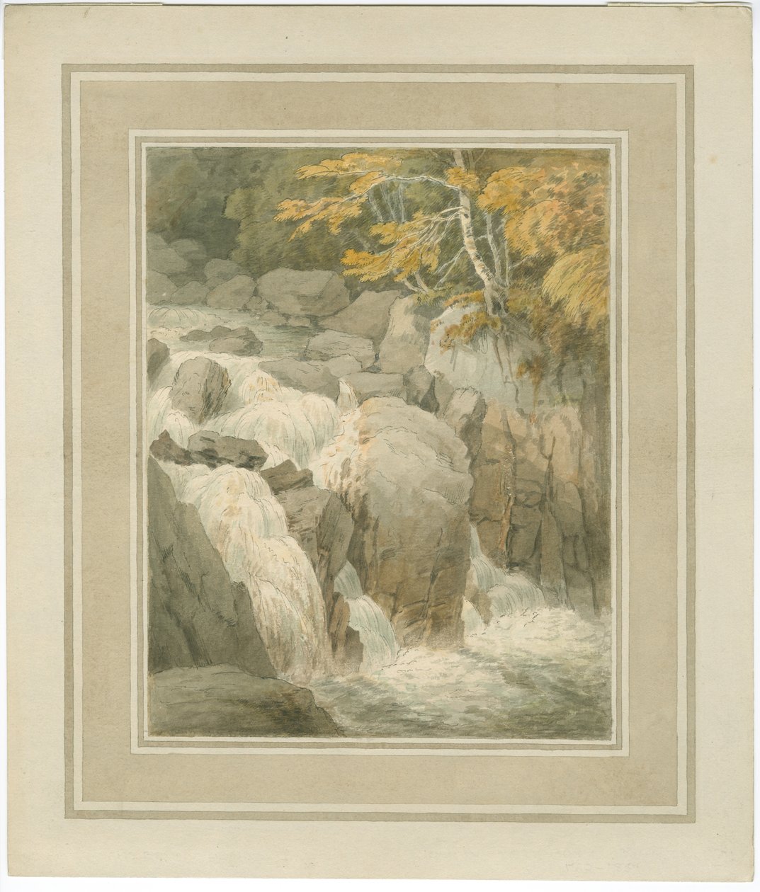 Fall des Braan von der Hermitage in Dunkeld von John White Abbott