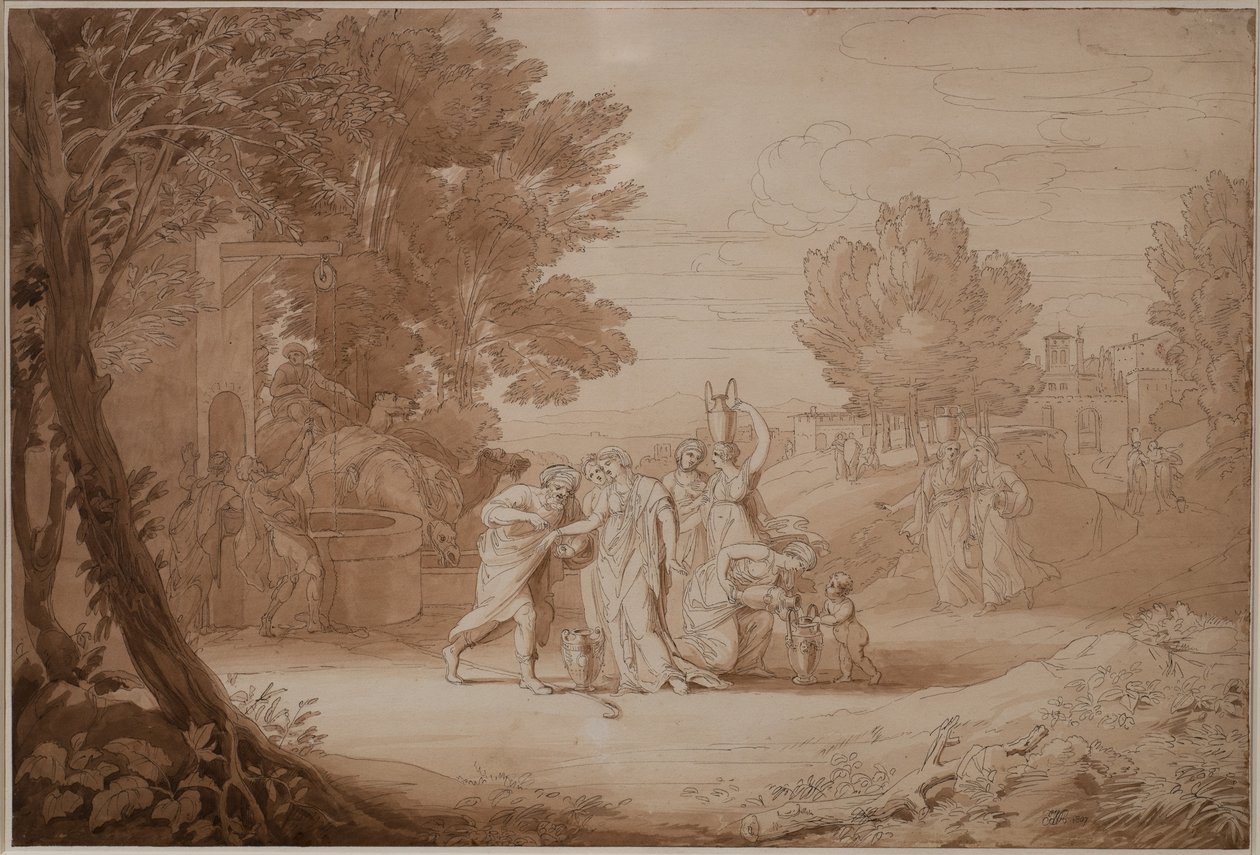 Rebecca am Brunnen, 1807 von John White Abbott