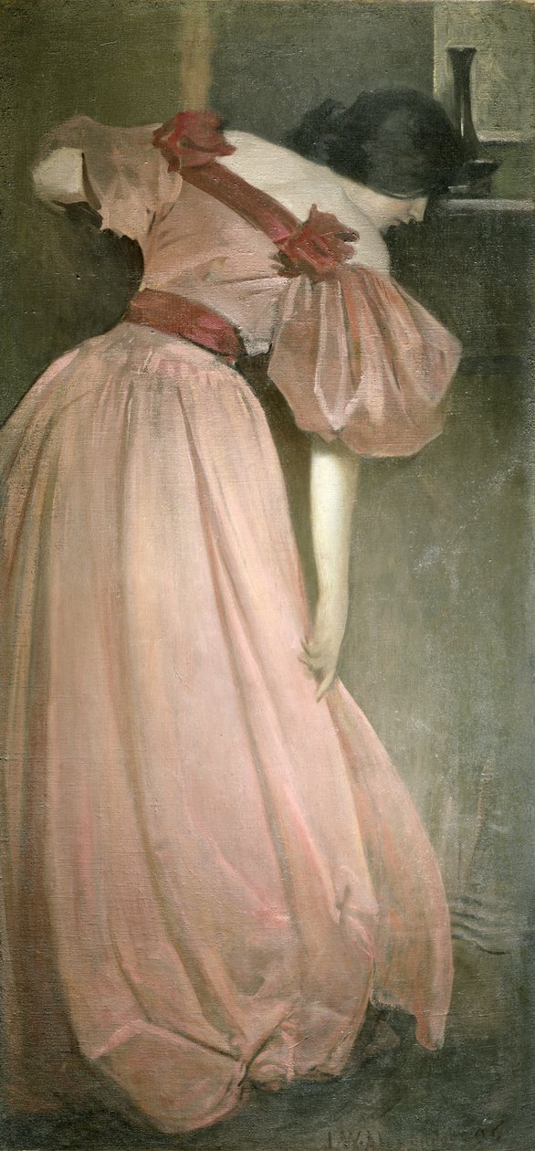 Porträtstudie in Rosa (Das rosa Kleid), 1896 von John White Alexander