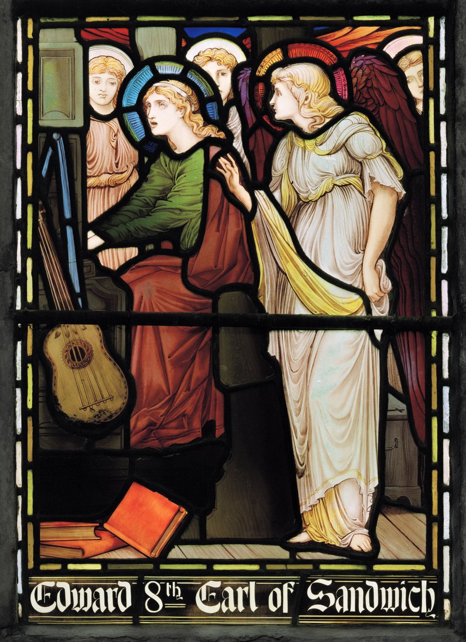 St. Cäcilia singt, Lady Chapel Fenster, ca. 1885 von John William Brown
