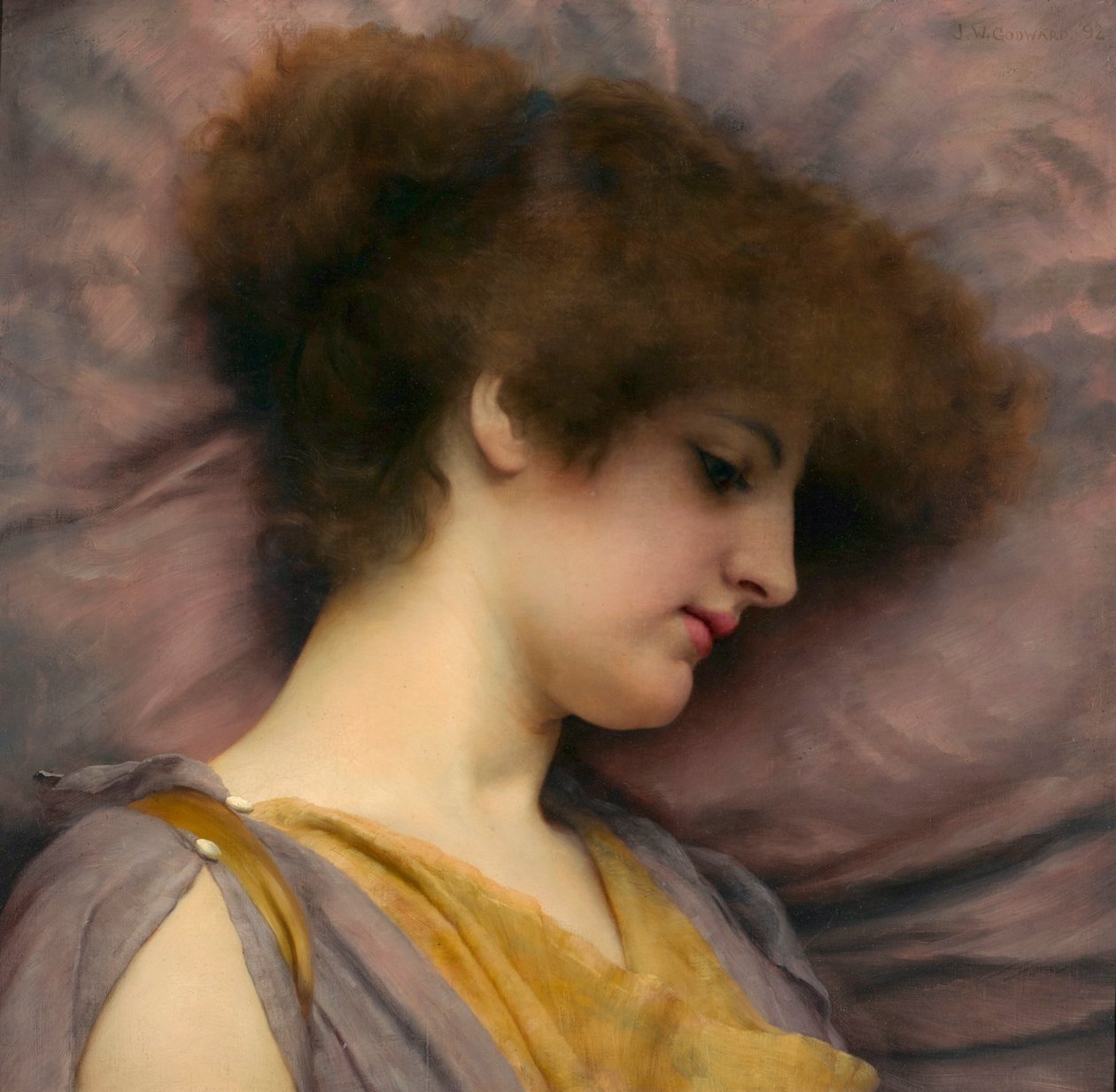 Ferne Gedanken, von John William Godward von John William Godward