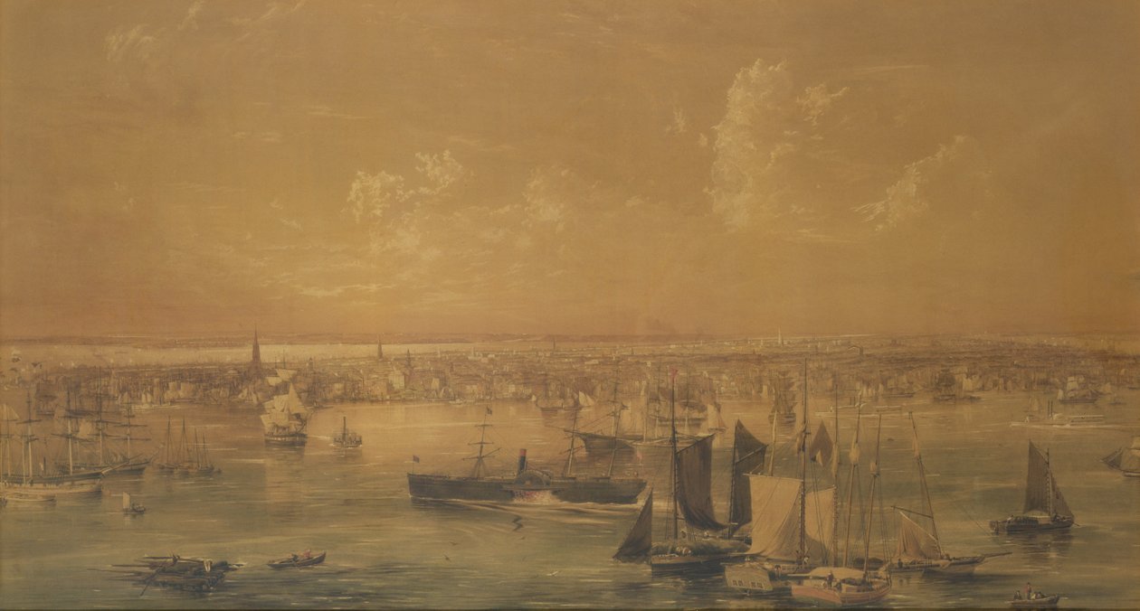 New York vom East River, 1852 von John William Hill