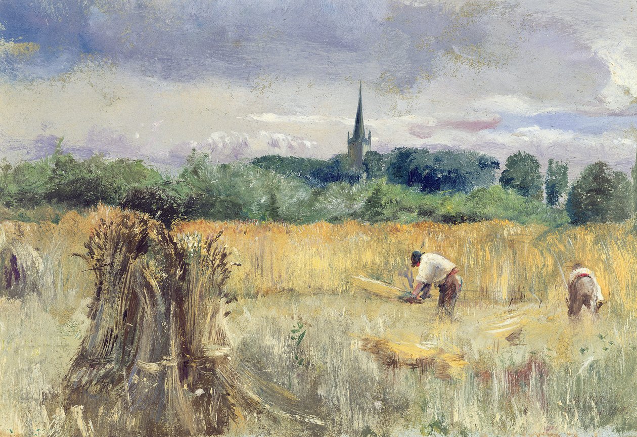 Erntefeld, Stratford-upon-Avon von John William Inchbold