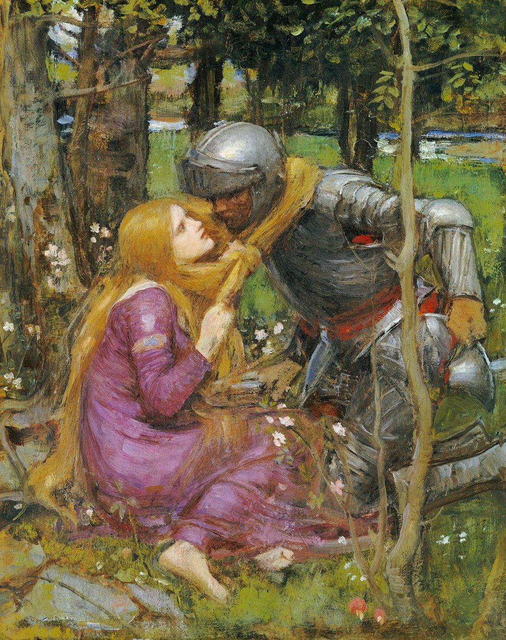 Eine Studie für "La Belle Dame sans Merci", ca. 1893 von John William Waterhouse