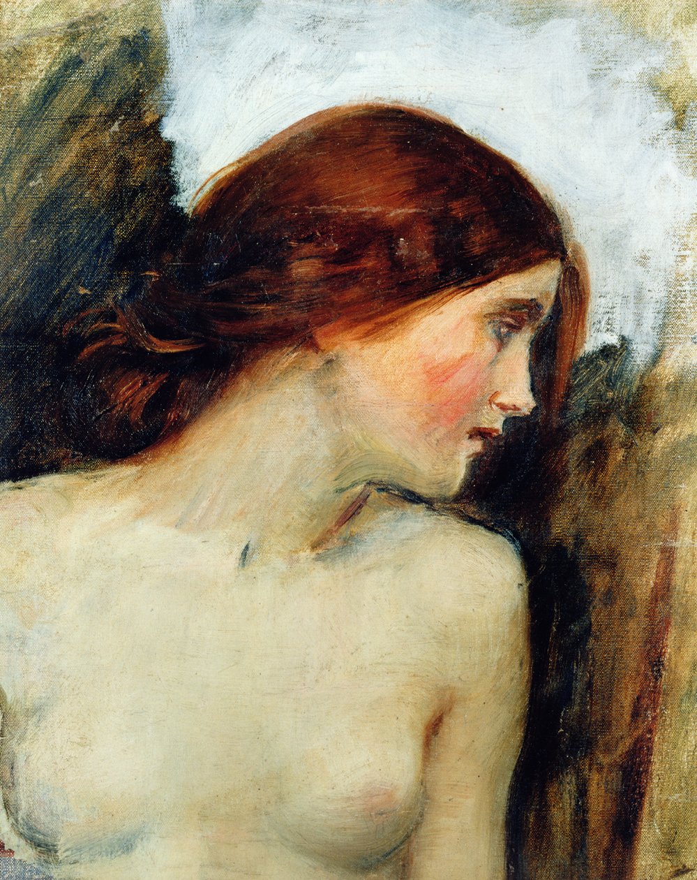 Studie für den Kopf von Echo, um 1903 von John William Waterhouse