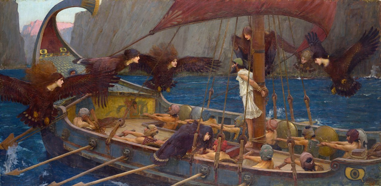 Odysseus und die Sirenen von John William Waterhouse