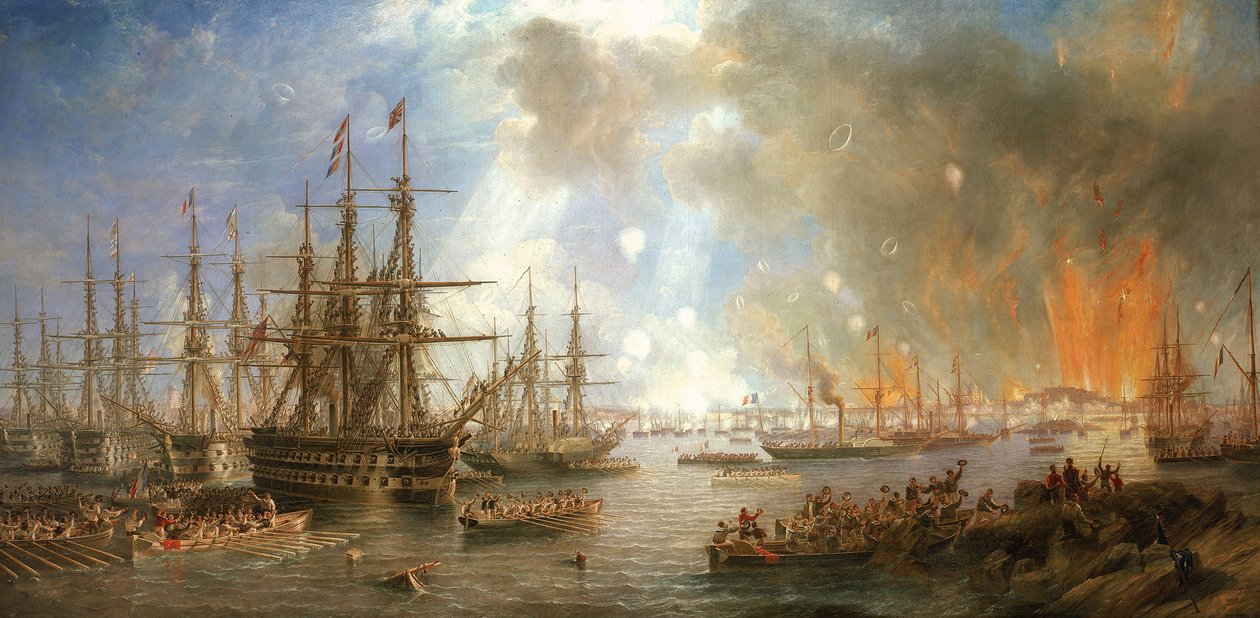 Die Bombardierung von Sveaborg, 9. August von John Wilson Carmichael