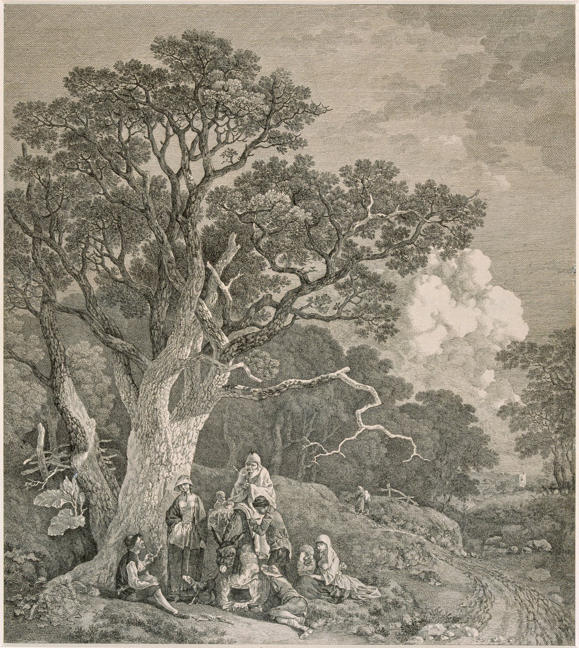 Zigeuner im Wald, nach Thomas Gainsborough, ca. 1740-1780 von John Wood