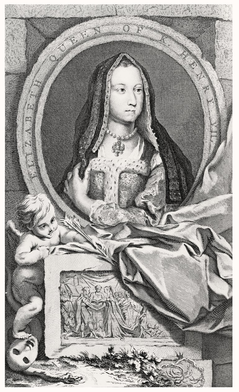 Porträt von Elizabeth von York (1465-1503), 1747 von John and Paul after Knapton