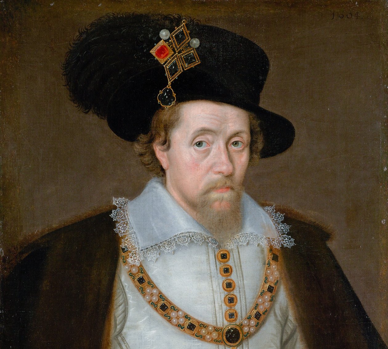 James VI und I, 1566 - 1625. König von Schottland 1567 - 1625. König von England und Irland 1603 - 1625 von John de Critz