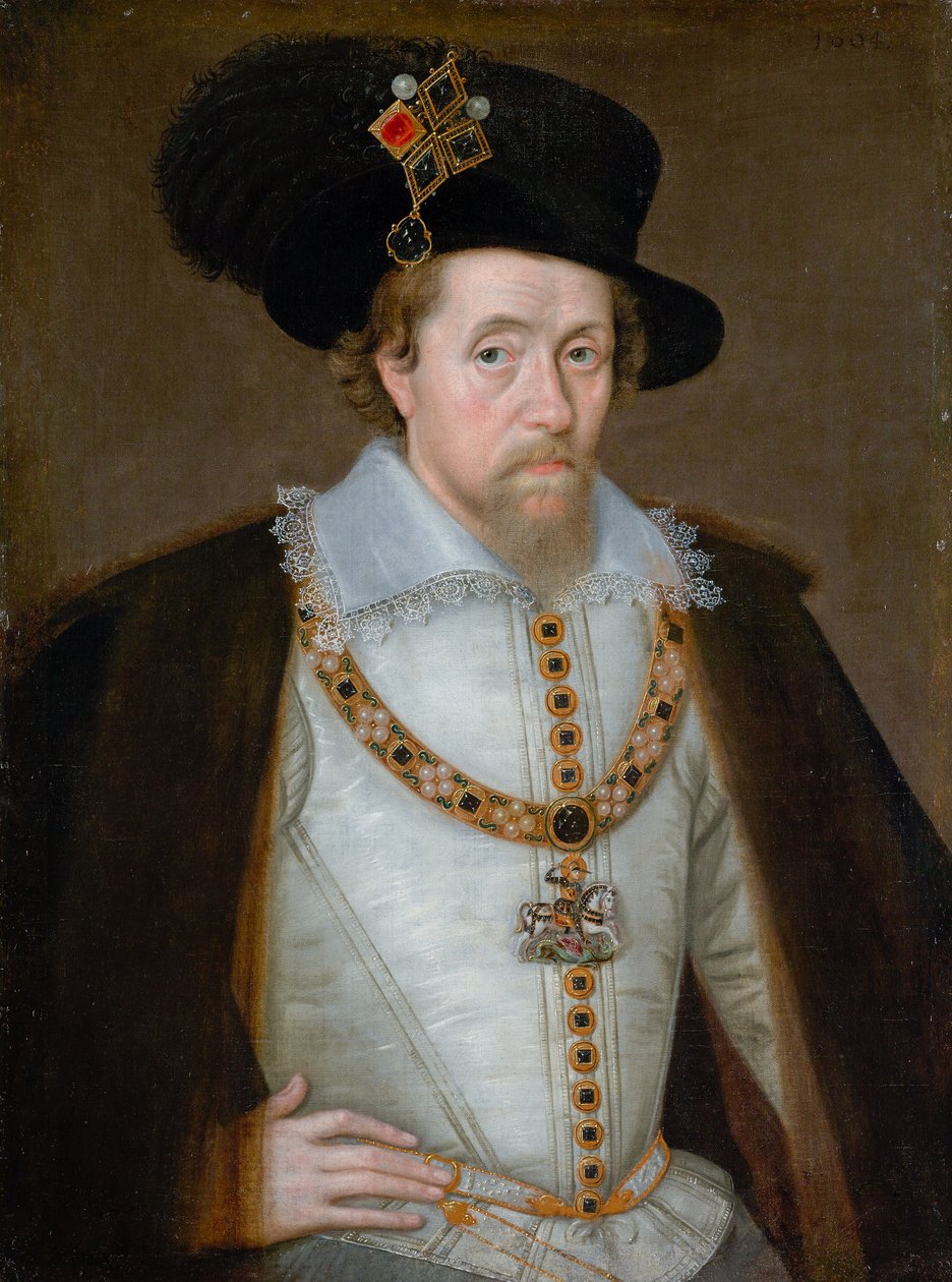 James VI und I, 1566 - 1625. König von Schottland 1567 - 1625. König von England und Irland 1603 - 1625 von John de Critz