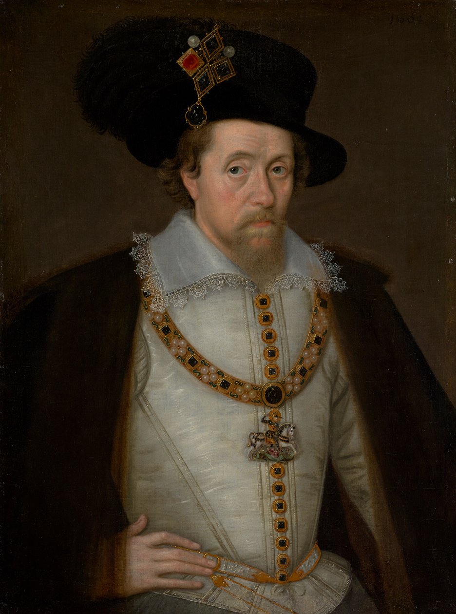 James VI und I, 1566 - 1625. König von Schottland 1567 - 1625. König von England und Irland 1603 - 1625 von John de Critz