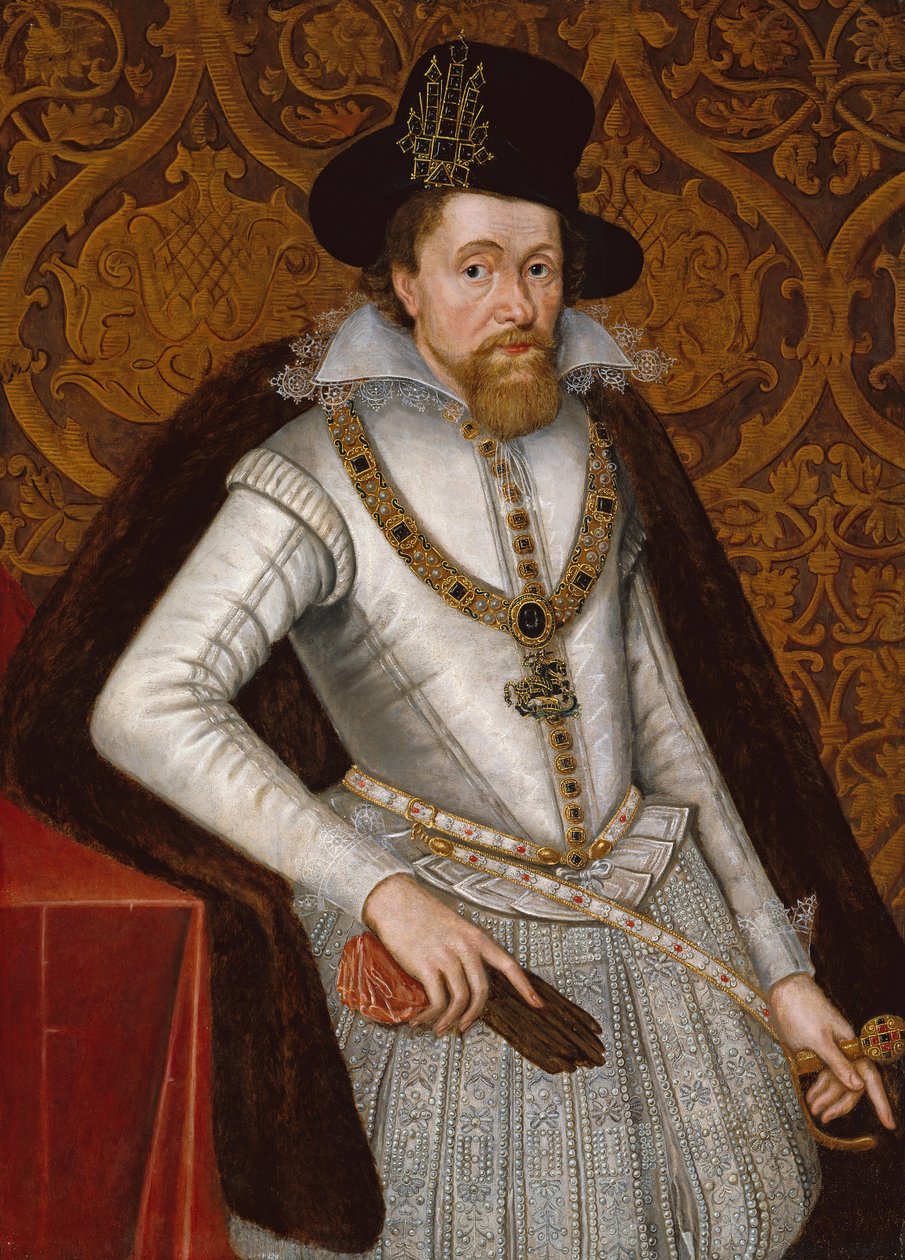 König James VI und I, ca. 1605 von John de the Elder Critz