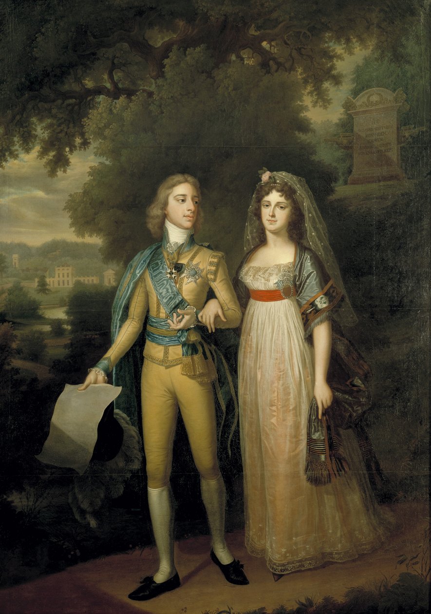 Porträt von Gustav IV. Adolf und Frederica von Baden von Jonas Forsslund