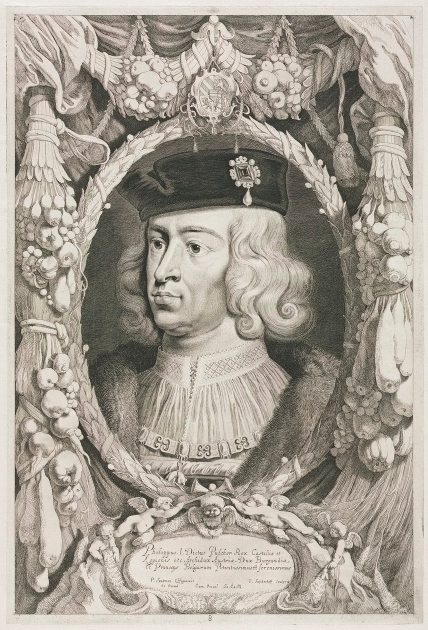 Die Herzöge von Burgund: Nr. 8. Porträt von Philipp I. (der Schöne) von Kastilien von Jonas Suyderhoef