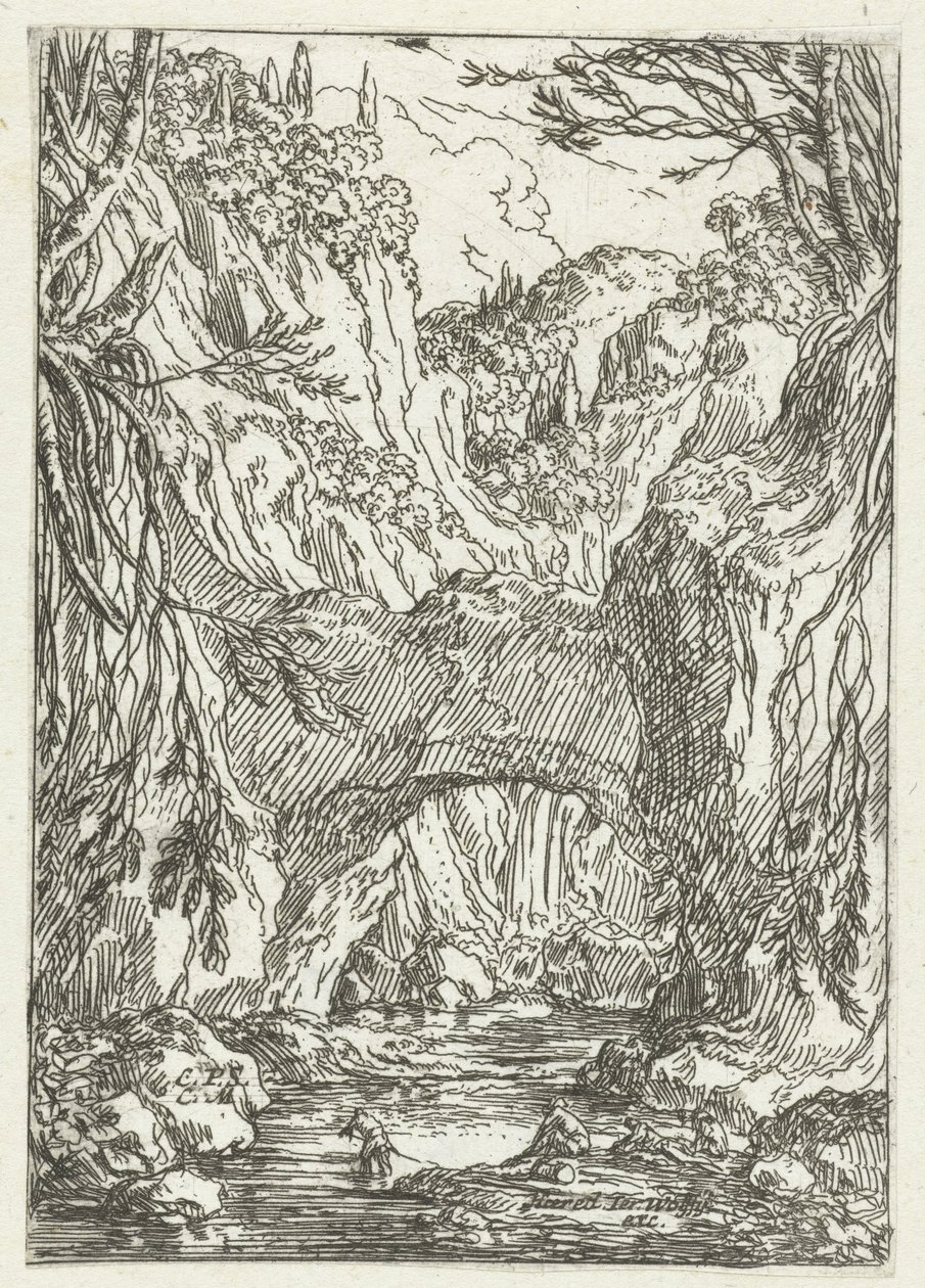 Landschaft mit Felsenbrücke von Jonas Umbach