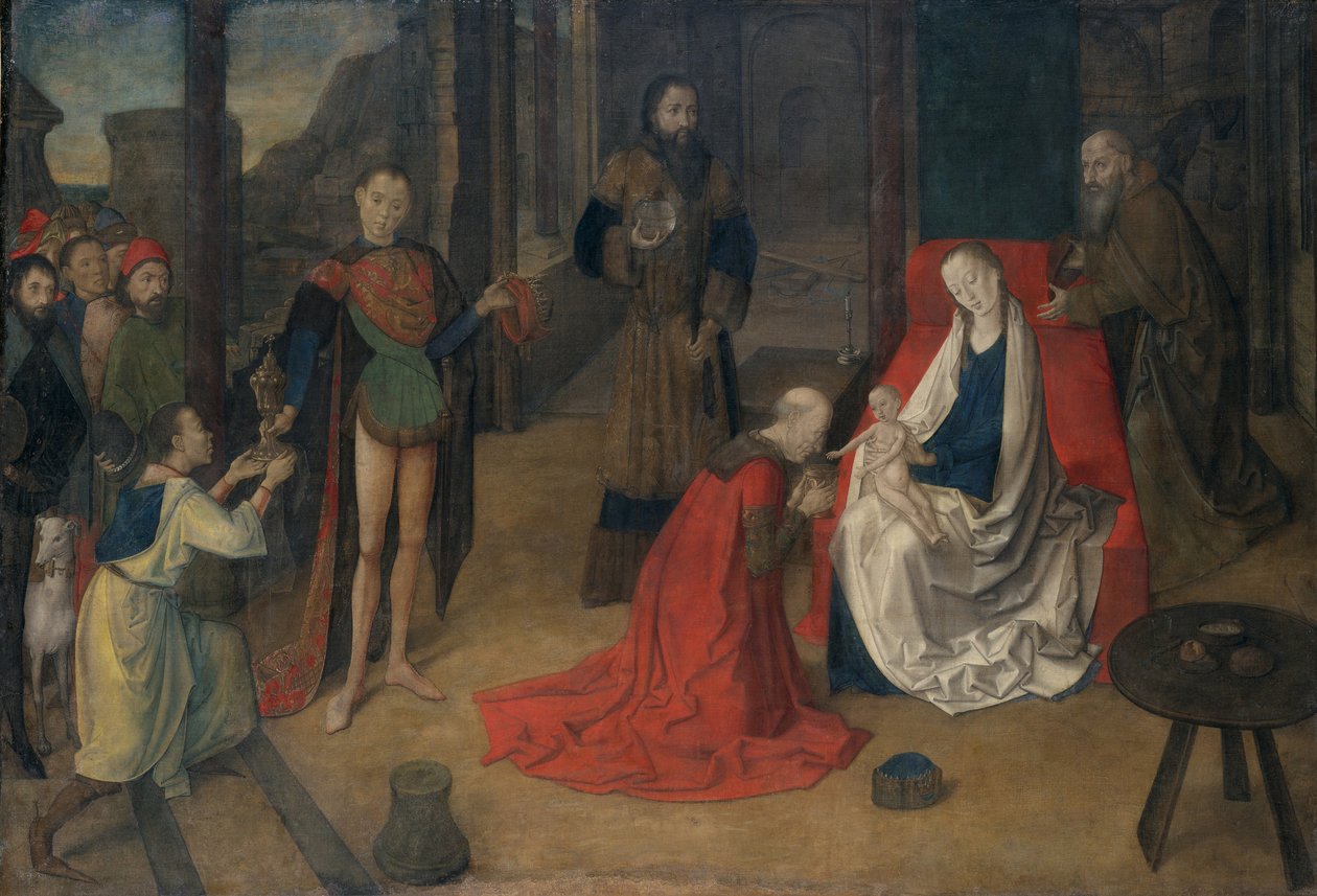 Anbetung der Heiligen Drei Könige, 1465 von Joos van Wassenove