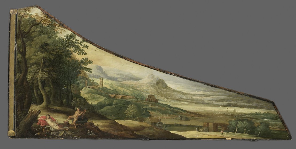Malerei auf einem Cembalodeckel mit Bacchus und Cybele von Joos de Momper (II) (manner of)