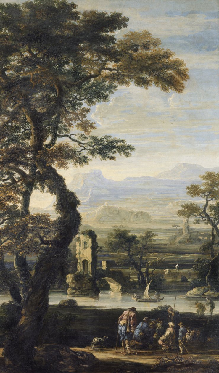 Hirten am Flussufer von Joos or Josse de Momper