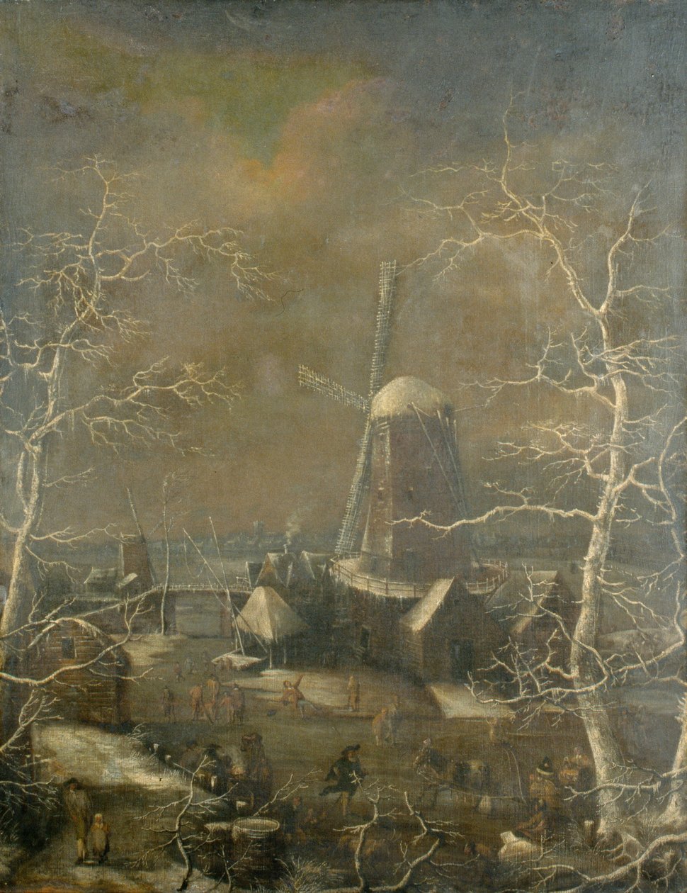 Winterszene, ca. 1600 von Joos or Josse de The Younger (attr. to) Momper