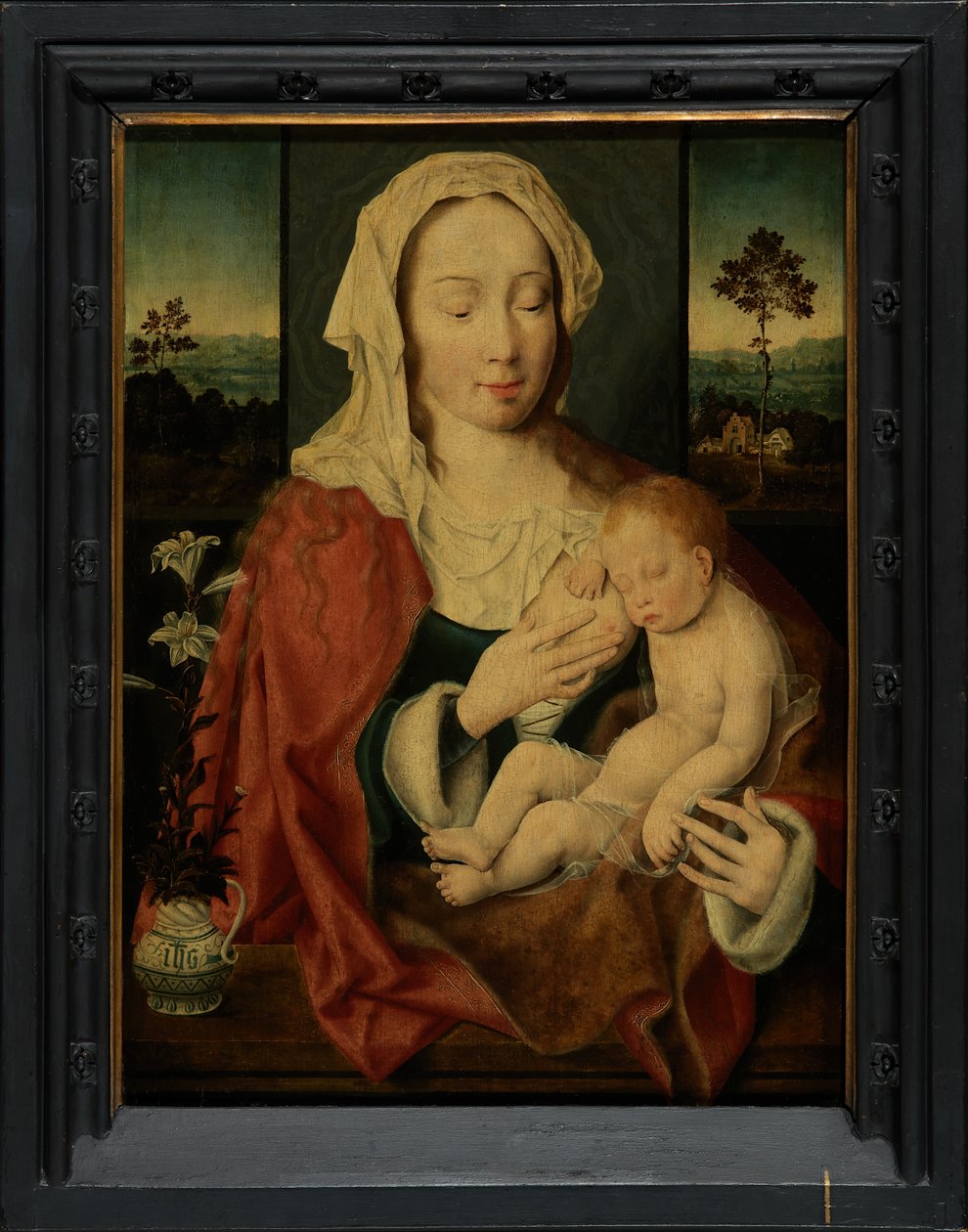 Heilige Jungfrau mit schlafendem Jesuskind von Joos van Cleve